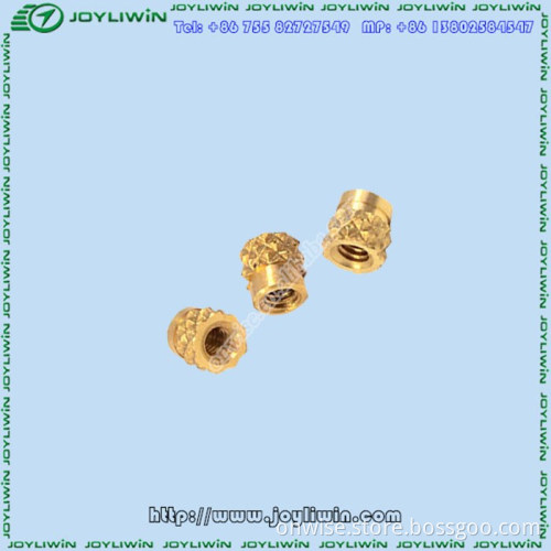 CNC Precision RoHS plated gold Brass Diamond Kurnling Screw Nuts for medical components